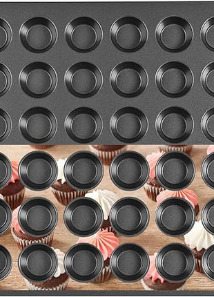 Wilton Perfect Results Non-Stick Mega Mini Muffin Pan, 48-Cup Cupcake Pan, Steel