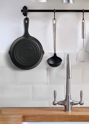 Commercial CHEF Pre-Seasoned Cast Iron Skillet with Removable Silicone Handle, 8-Inch Cast Iron Panst Iron Pan