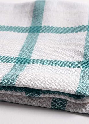 KAF Home Premium Kitchen Towels (18" x 28"), Large 100% Cotton, Flat & Terry Absorbent Dish Towel Set (Teal, 18 x 28-6 Pack)