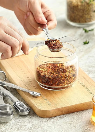 Spring Chef Stainless Steel Measuring Cups & Spoons Set of 20 with Leveler, Nesting 7 Metal Measuring Cups & 13 Spoons for Dry & Liquid Ingredients, Dishwasher Safe Kitchen Tools for Cooking & Baking