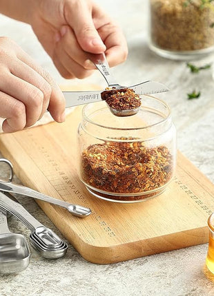 Spring Chef Stainless Steel Measuring Spoons Set of 13 with Leveler, Metal Teaspoon & Tablespoon Measuring Spoons for Cooking & Baking, Fits in Spice Jars, Kitchen Gadgets for Dry & Liquid Ingredients