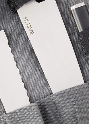 Babish German High-Carbon 1.4116 Steel Cutlery Knife Set, 3-Piece (Chef, Bread, & Pairing Knive) w/Kitchen Knives Roll