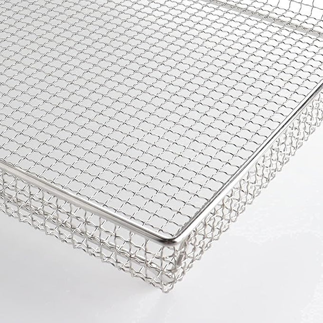 Air Fryer Basket, Compatible with Cuisinart TOA-60 Series/TOA-65 Air Fryer. Made with 304 Food-Grade Stainless Steel Wire Rack for Cooking and Baking in a Convection Toaster Oven