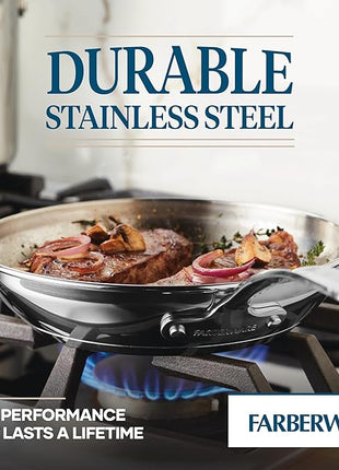 Farberware Millennium Stainless Steel Cookware Pots and Pans Set, 10 Piece