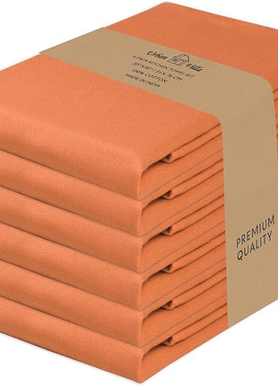 Urban Villa Halloween Kitchen Towels Set of 6 Dish Towels for Kitchen 100% Cotton Orange Color Dish Cloths 20''X30'' Multi-Purpose Kitchen Hand Towels Highly Absorbent Kitchen Towels with hanging Loop