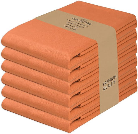 Urban Villa Halloween Kitchen Towels Set of 6 Dish Towels for Kitchen 100% Cotton Orange Color Dish Cloths 20''X30'' Multi-Purpose Kitchen Hand Towels Highly Absorbent Kitchen Towels with hanging Loop