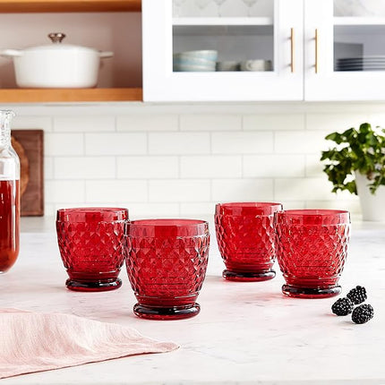 Villeroy & Boch Boston Old-Fashioned Glasses Set of 4, Red