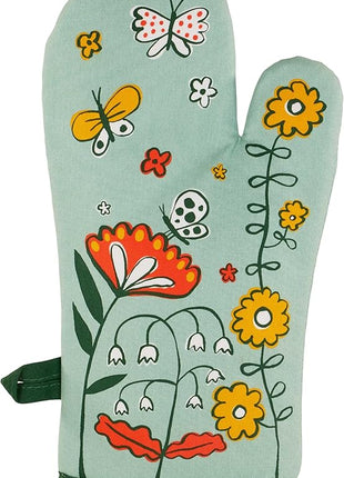 Blue Q Please, One Storm at a Time Funny Oven Mitts - Cute Oven Mitts, Home Kitchen Gifts, Cooking Accessories, Super-Insulated Quilting, Comfy Natural-Fitting Shape, 100% Cotton, Size 12.5"L x 7.5"W