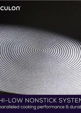 Circulon Radiance Hard Anodized Nonstick Frying / Fry Pan Set / Skillet Set - 8.5 Inch, 10 Inch, and 12.25 Inch , Gray