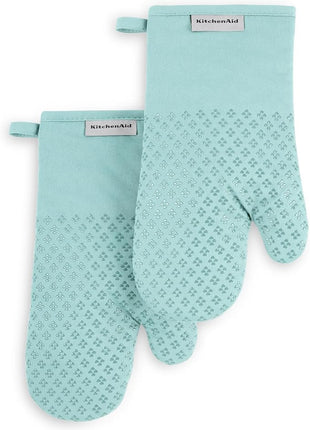 KitchenAid Asteroid Oven Mitt 2-Pack Set, Mineral Water, 7"x12.5"