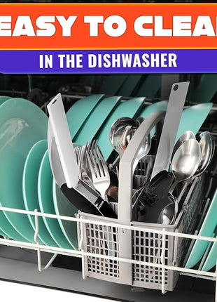 2 in 1 Kitchen Scissors for Food – Stainless Steel Blade & Plastic Cutting Board Scissors with Safety Lock | 9.6" Tomato Knife, Fruit & Vegetable Cutter – Easy-to-Use Kitchen Shears for Meat, Cheese