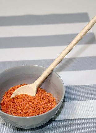 12PCS 12 Inch Long Wooden Spoons, Long Handle Wooden Cooking Mixing Oval Spoons Baking Cooking Tasting Stirring - Sauce Spoons. Made of Natural Beechwood