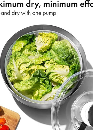 OXO Good Grips Stainless Steel Salad Spinner, 6.34 Qt.