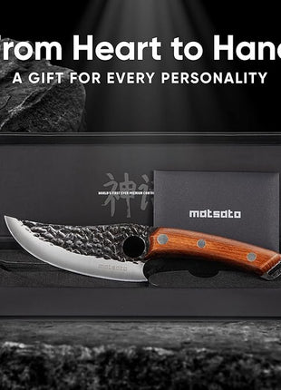 Matsato Chef Knife - Perfect Kitchen Knive for Cooking, Chopping. Japanese Steel Knife for Home, BBQ. For Balance & Control, 6.3 Inch