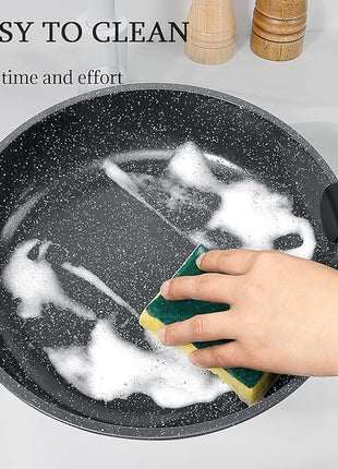 GiPP Ceramic Pots and Pans Set Non Stick, Nonstick Detachable Handle Cookware Sets, Non Toxic Induction Kitchen Pot and Pan with Removable Handle, Healthy RV Cookware, Dishwasher ＆Oven Safe, 5 Piece