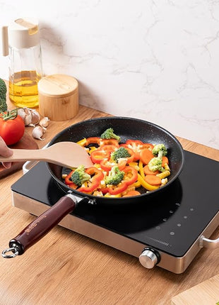 Wooden Spoons for Cooking 7-Piece, Kitchen Nonstick Wood Cooking Utensils Set, Durability Wooden Spatula Spoon for Everyday Use, Light Yellow