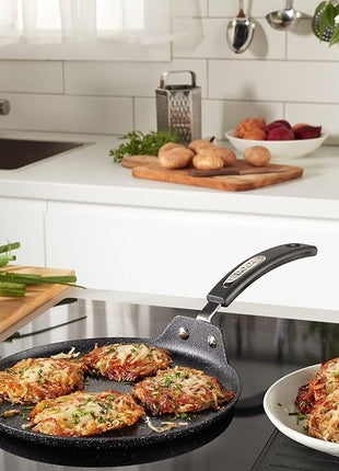 Starfrit The Rock 26cm (10") Non-Stick Multi Pan - Tawa - Durable Forged Aluminum - Oven Safe - PFOA Free - Easy to Clean - Black