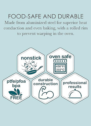 Chicago Metallic Professional Non-Stick Muffin Top Pan, 15.75-Inch-by-11-Inch