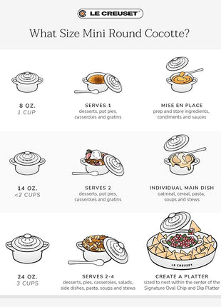 Le Creuset Stoneware Mini Round Cocotte, 8 oz., Chiffon Pink