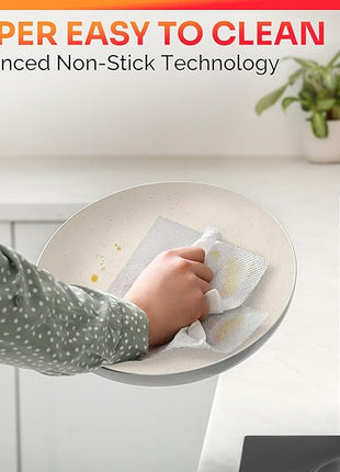 Mueller Frying Pan, Heavy Duty German Stone Coating Non Stick Frying Pans, No PFOA or APEO, Paella Pan, Dishwasher and Oven Safe, Even Heat Distribution, Cool Stainless Steel Handle, Light Grey