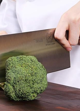 Mercer Culinary Asian Collection Chinese Chef's Knife with Santoprene Handle