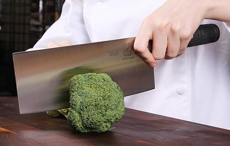 Mercer Culinary Asian Collection Chinese Chef's Knife with Santoprene Handle
