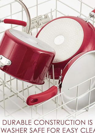 Rachael Ray Create Delicious Deep Nonstick Frying Pan / Fry Pan / Skillet - 12.5 Inch, Red