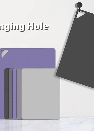 WK Plastic Flexible Cutting Boards for Kitchen, Flexible Cutting Board Mat Set of 10, Non Slip Cutting Mats with Hole, BPA Free, Dishwasher Safe, Multi Size