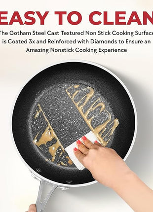 Gotham Steel 10 Piece Pots and Pans Set Non Stick Cookware Set, Kitchen Cookware Sets, Pot and Pan Set, Pot Set, Non Toxic Cookware Set, Frying Pan Set, Dishwasher Safe