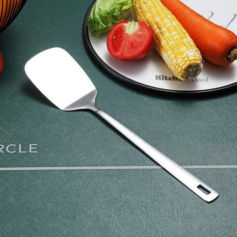 Stainless Steel Spatulas, Berglander Solid Turner,Barbecue Metal Spatulas Turner For Cooking, Kitchen Spatula For Nonstick Cookware, Dishwasher Safe, Easy to Clean