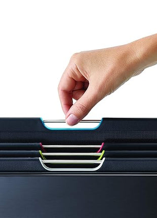 Joseph Joseph Folio 4-Piece Colour coded Cutting Board Set, Stainless Steel Slimline case for organized Kitchen storage, Black