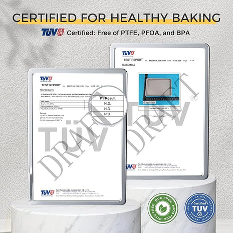 HONGBAKE 3 Pack Gold Nonstick Baking Sheet Pan Set with Oven Mitts Heat Resistant, Non-Toxic Half/Quarter/Jelly Roll Pans with Diamond Texture Pattern, Heavy Duty 0.8mm Thick Cookie Trays for Cooking