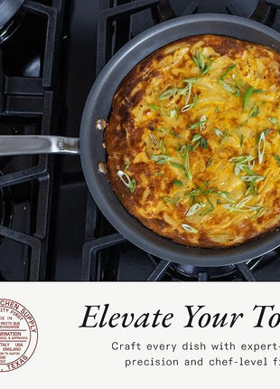 Made In Cookware - ProCoat 12" Non Stick Frying Pan (Graphite) - 5 Ply Stainless Clad Nonstick - Professional Cookware - Crafted in Italy - Induction Compatible