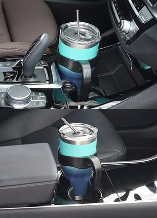 WETOWETO 30 oz Tumbler with 2 Straws and 2 Lids, Stainless Steel Insulated Vacuum Coffee Tumbler Cup, Double Wall Leakproof Travel Mug (Green-Blue Gradient, 1 Pack)