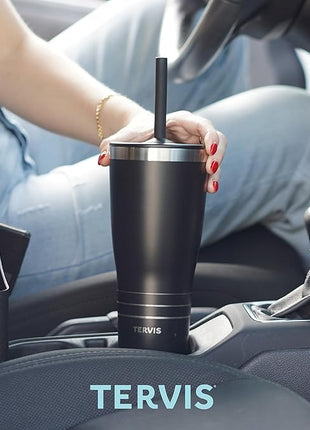 Tervis Traveler Kelly Ventura - Floral Collection Triple Insulated Tumbler Travel Cup Keeps Drinks Cold & Hot, 30oz with Straw Lid, Posy