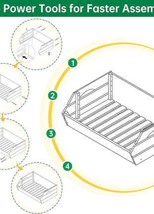 HABAU Wood Potato Onion Storage Bins - Wooden Stackable Produce Basket - Fruit Vegetable Storage for Kitchen Pantry Organization