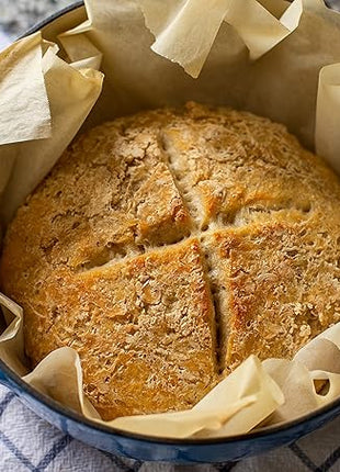 Lodge 6 Quart Enameled Cast Iron Dutch Oven with Lid – Dual Handles – Oven Safe up to 500° F or on Stovetop - Use to Marinate, Cook, Bake, Refrigerate and Serve – Blue