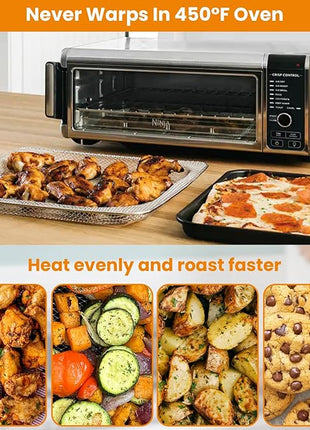 for Ninja Foodi Replacement Tray, Original Replacement Baking Trays for NINJA SP100 SP101 Foodi Digital Air Fryer Oven, Mesh Basket, Ideal Accessories for Air Frying and Dehydrating (For SP100 Series)