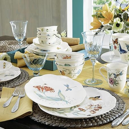 Lenox 865075 Butterfly Meadow 28-Piece Dinnerware Set, White
