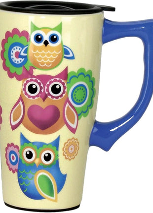 Spoontiques OWLS TRAVEL MUG, 18 ounces