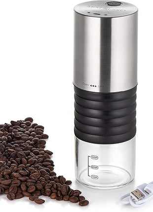 Mixpresso Electric Coffee Grinder With Usb And With Easy On/Off Button, Coffee Bean Grinder & Spice Grinder For Herbs, Nuts & Grains, Spice Mill.