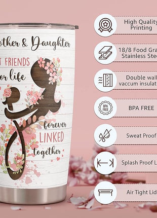 Macorner Mothers Day, Birthday Gifts for Mom Nana From Daughter - Gifts For Grandma - Stainless Steel Tumbler 20oz