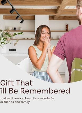 Personalized Turkey Platter for Thanksgiving - Custom Engraved Bamboo Cutting Board, and Charcuterie Board - Unique Wedding Gift, Bridal Shower, Engagement, Anniversary, Housewarming, Christmas Gifts