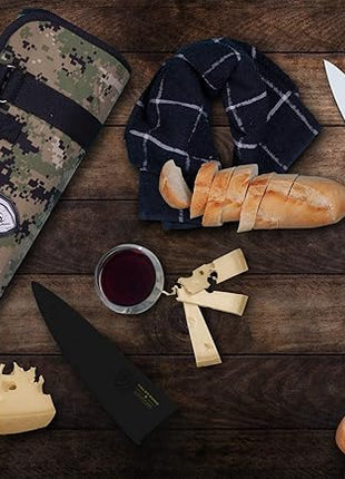 Dalstrong Chef Knife - 8 inch Blade - Gladiator Series - Forged High Carbon German Steel - Razor Sharp Kitchen Knife - Professional Full Tang Knives - Army Green Handle ABS - Sheath - NSF Certified