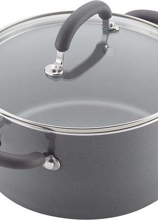 Rachael Ray Create Delicious Nonstick Cookware Pots and Pans Set, 13 Piece, Gray Shimmer