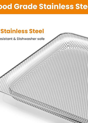 for Ninja Foodi Replacement Tray, Original Replacement Baking Trays for NINJA SP100 SP101 Foodi Digital Air Fryer Oven, Mesh Basket, Ideal Accessories for Air Frying and Dehydrating (For SP100 Series)