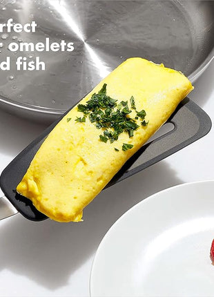 OXO Good Grips Small Silicone Flexible Turner Black & Good Grips Silicone Flexible Omelet Turner