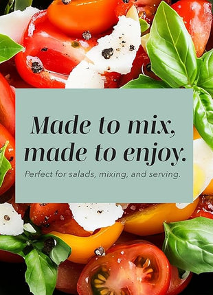 COOK WITH COLOR Mixing Bowls with Lids - 12 Piece Plastic Nesting Bowls Set includes 6 Prep Bowls and 6 Lids, Non Slip Bottom and Embossed Design - Microwave Safe (Mint)