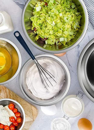 EatEx Bakeware Sets and Mixing Bowl Set, Non-Stick Baking Sheet Set with Utensils, Carbon Steel Cookie Sheets for Baking with Silicon Handles, Oven Safe Sheet Pans and More