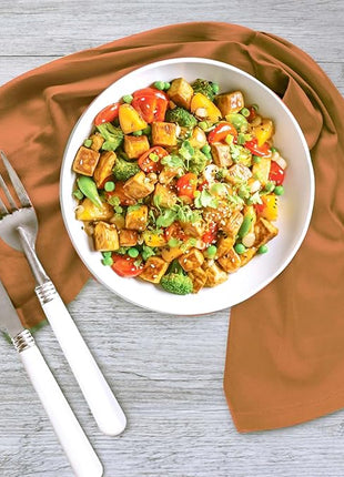 Urban Villa Kitchen Towels Solid Rust Towels Set of 6 20" X30” 100% Cotton Highly Absorbent Quick Drying Dish Cloths & Dish Towels Thanksgiving Fall Tea Towels with Hanging Loop Towels